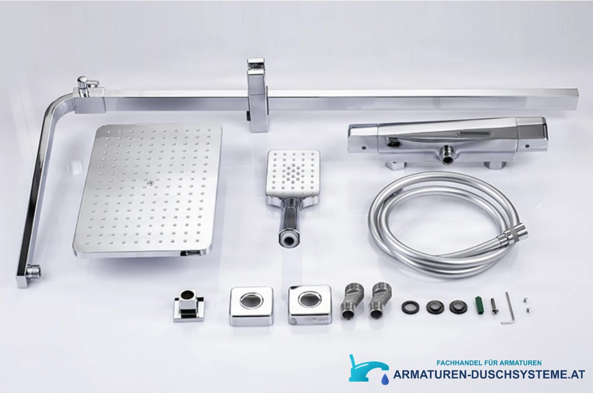 Aufputz-Thermostat-Duschsystem EYN TB1751 mit Kopfbrause und Handbrause