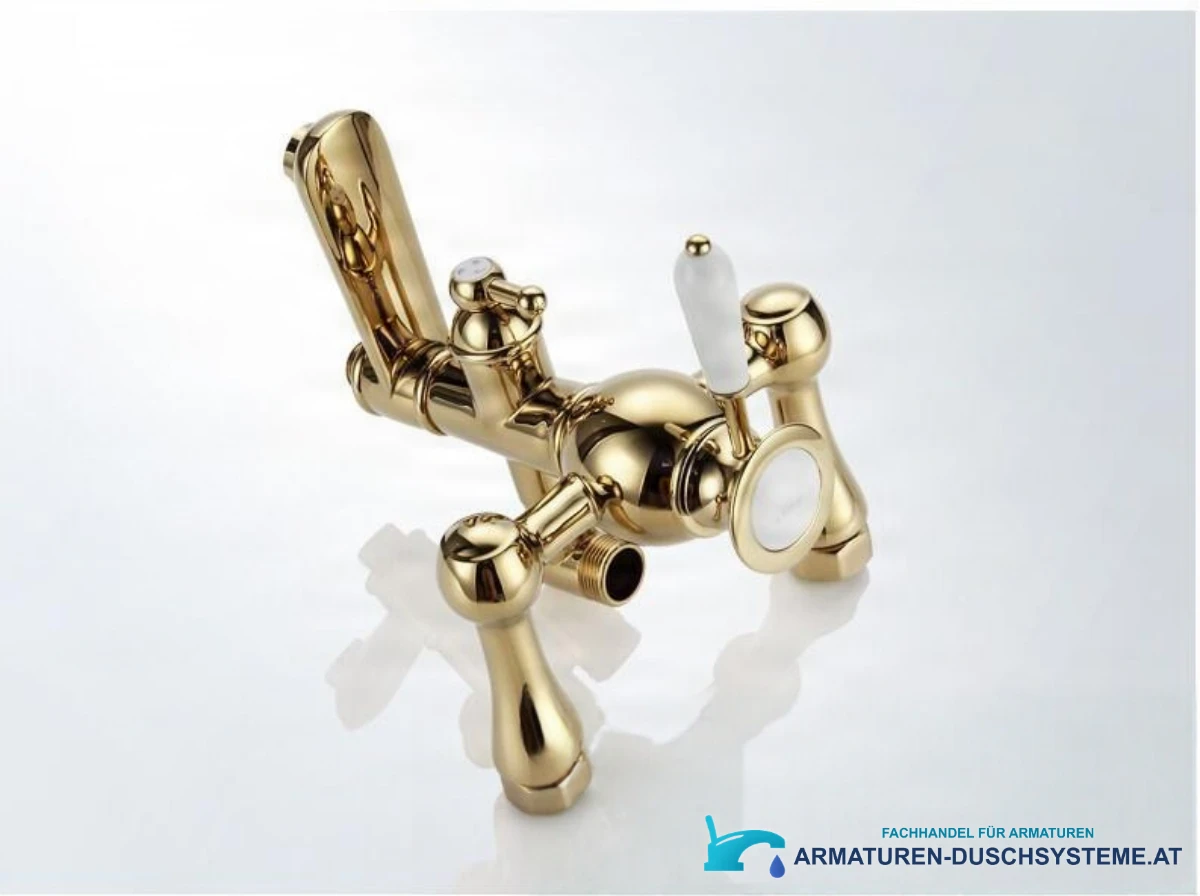 Duschpaneel im klassischen Design woo-1872 in poliertem Goldfinish
