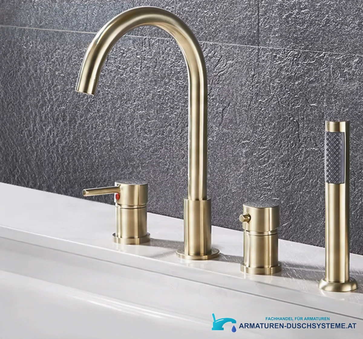 Badewannenarmatur EY KM1834-bgx in gebürstetem Gold