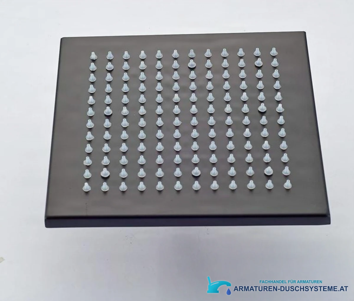 LED-Unterputzduschsystem PT50089 mit quadratischer Kopfbrause in Mattschwarz