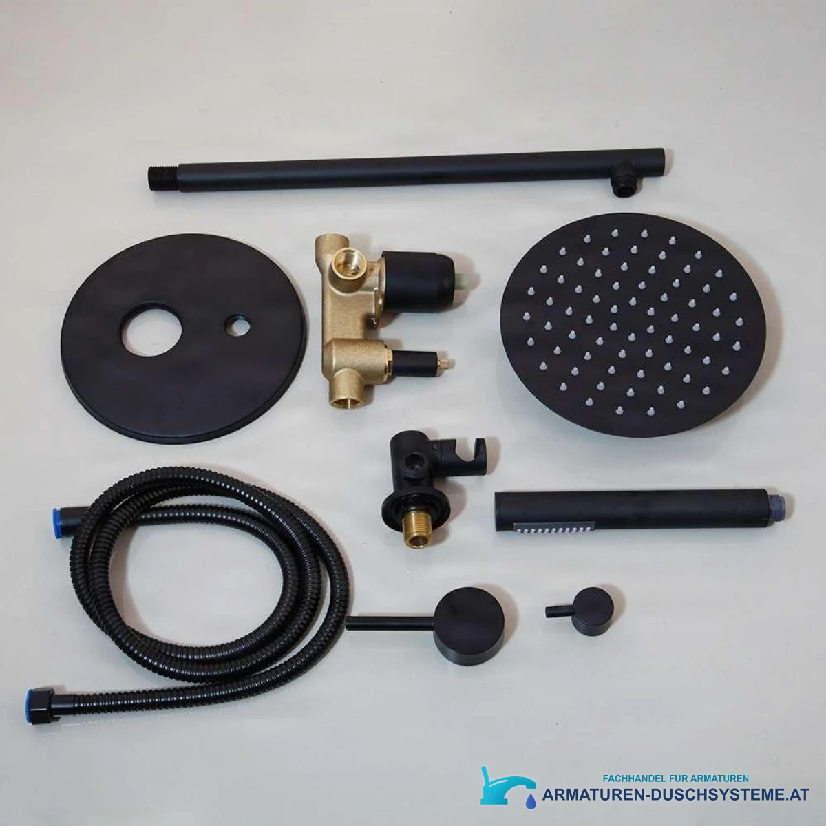 Unterputz-Duschsystem BP1225 mit Kopfbrause, Handbrause, Schlauch und Armatur