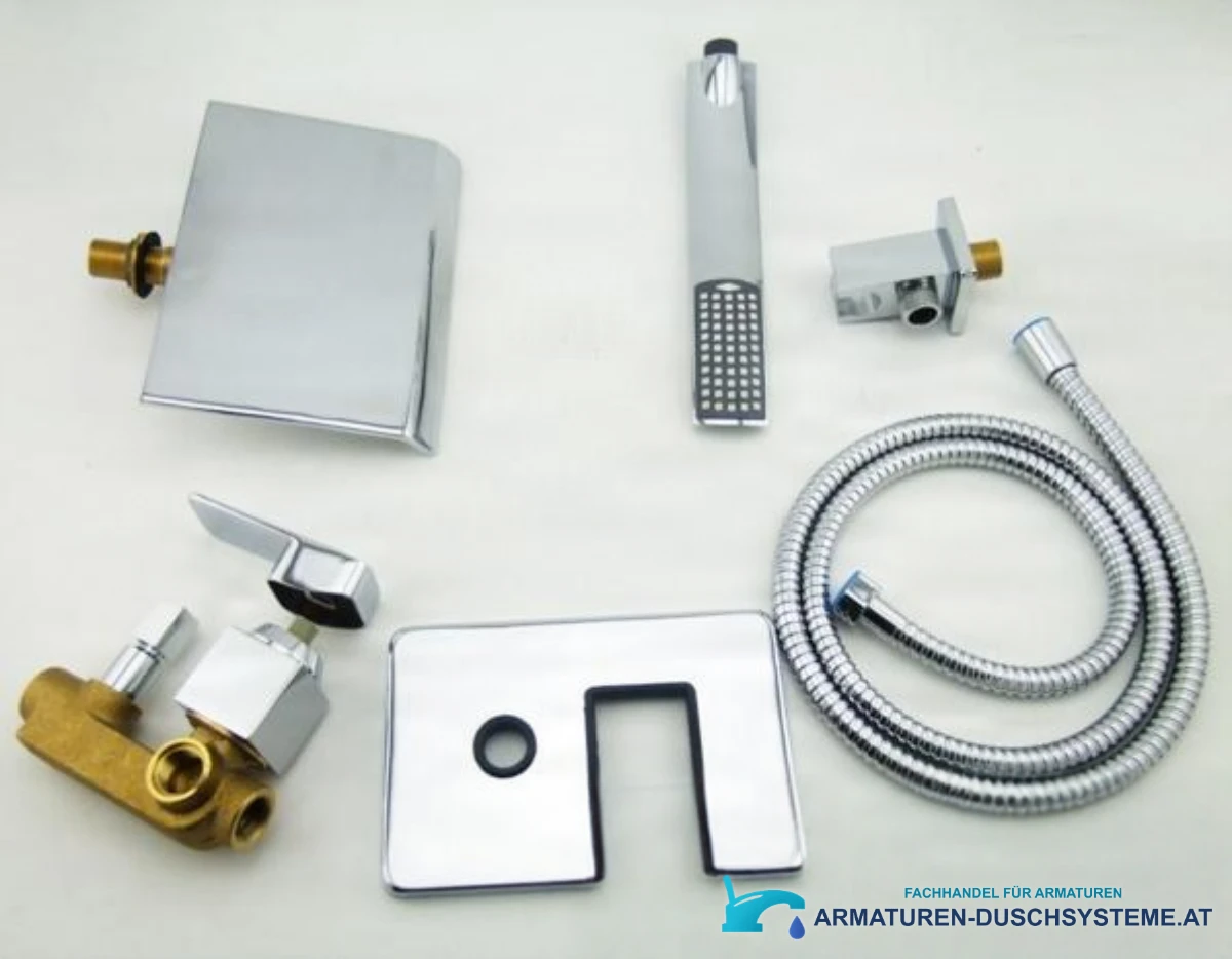 Unterputz-Duschsystem mit Wasserfallfunktion PT69359 in poliertem Chrom