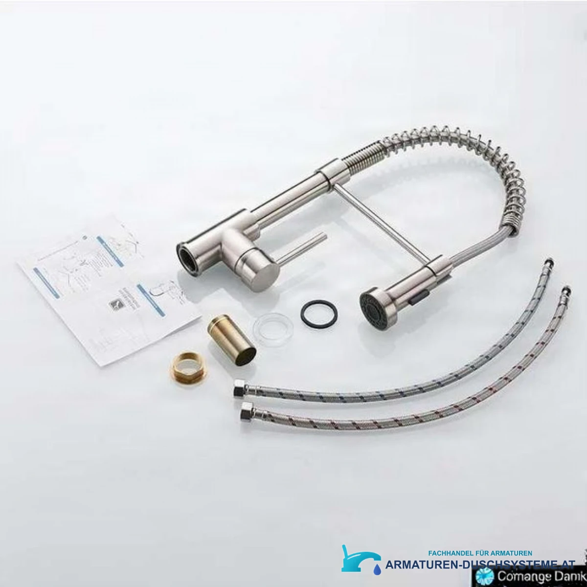 Crna Kuhinjska Armatura Kb1507 Izvlecna Pipa Za Kuhinjo V Crni Barvi 1