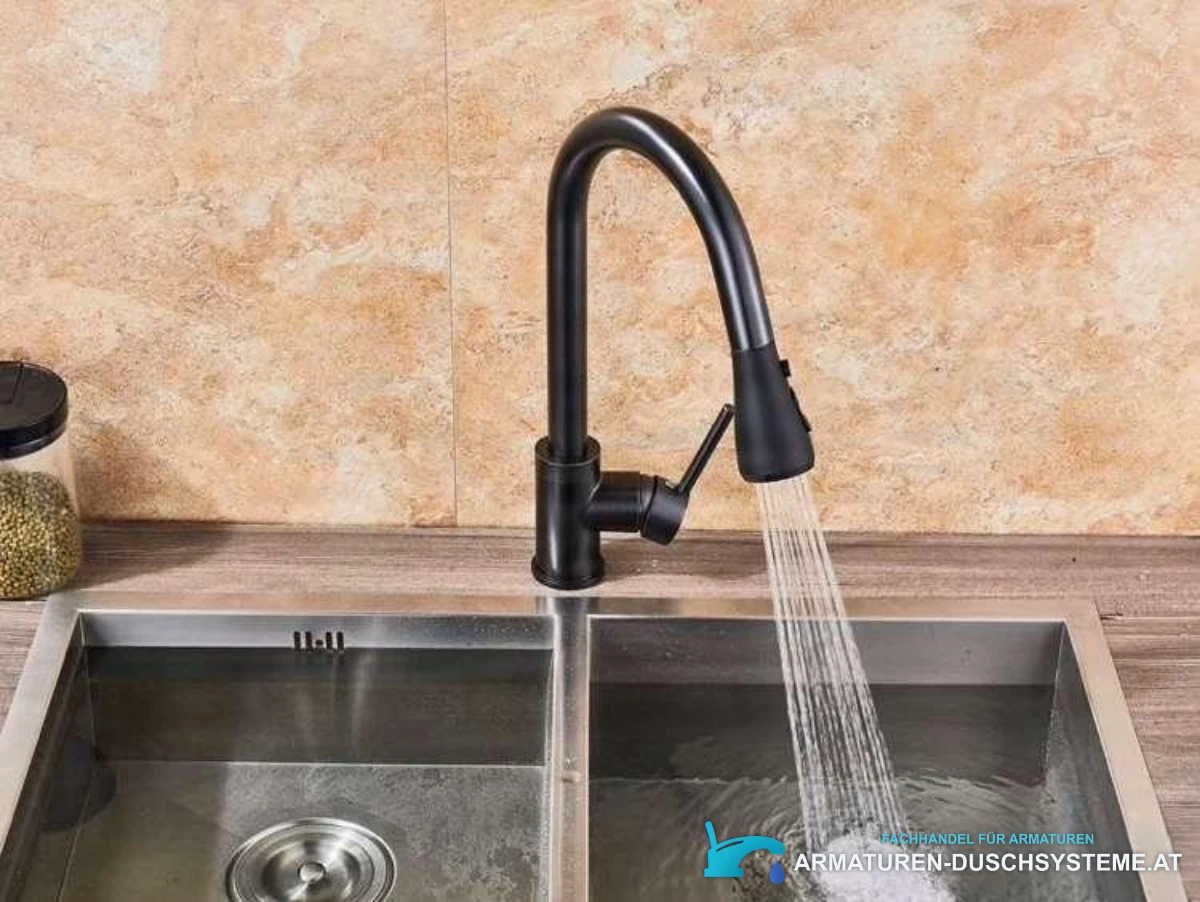 Ausziehbare Küchenarmatur BI1410 mit breitem Brausestrahl