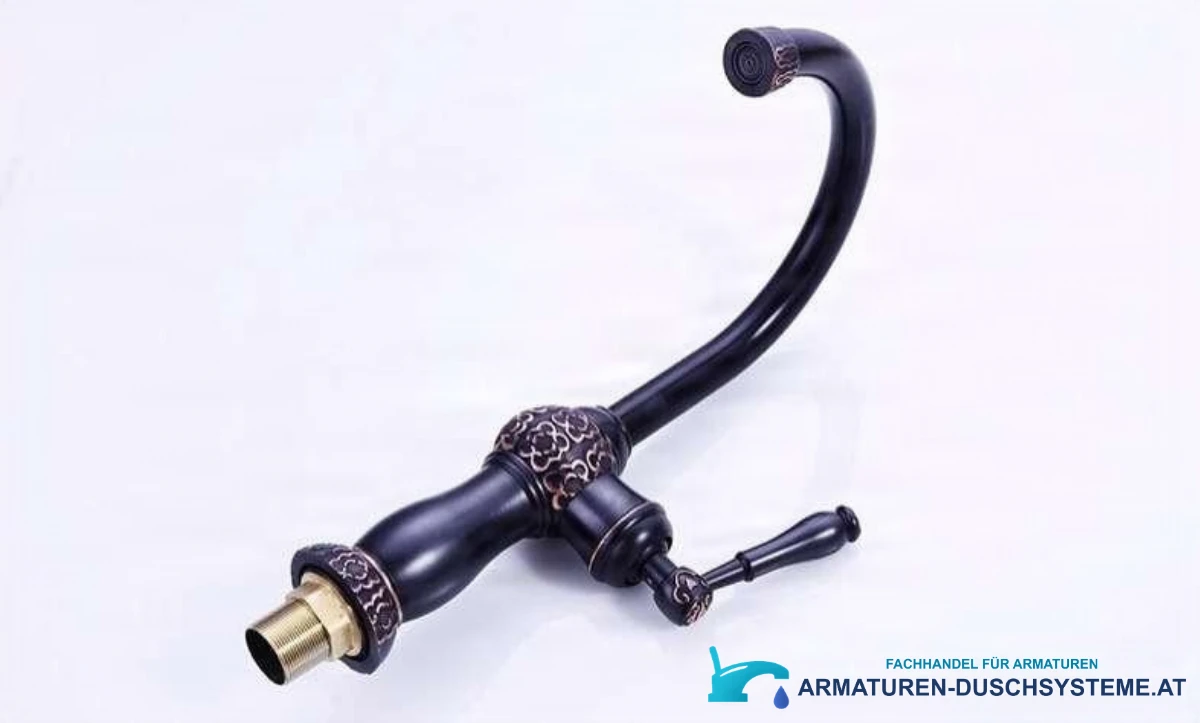 Schwarze Armatur für Aufsatzwaschbecken BK3242 in mattem Schwarz