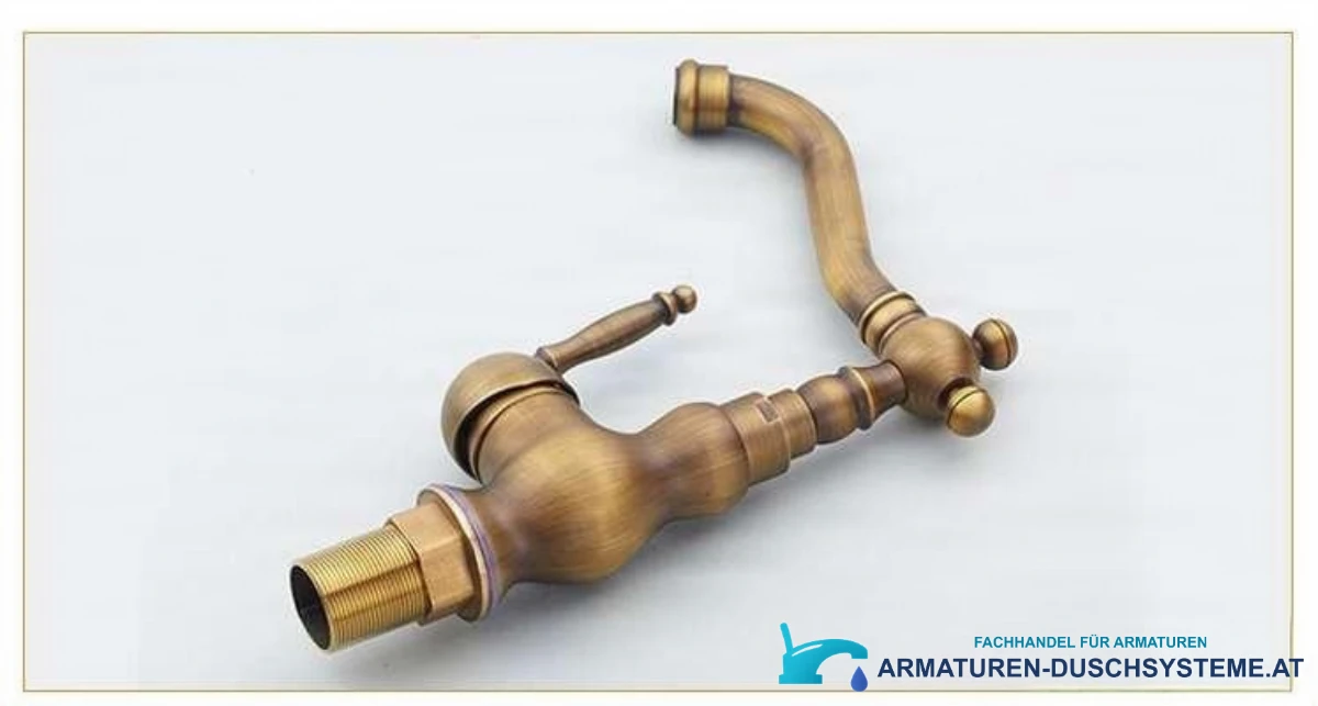 Armatur im Antikstil für Bad oder Küche VA1646 in patinierter Bronzeoptik