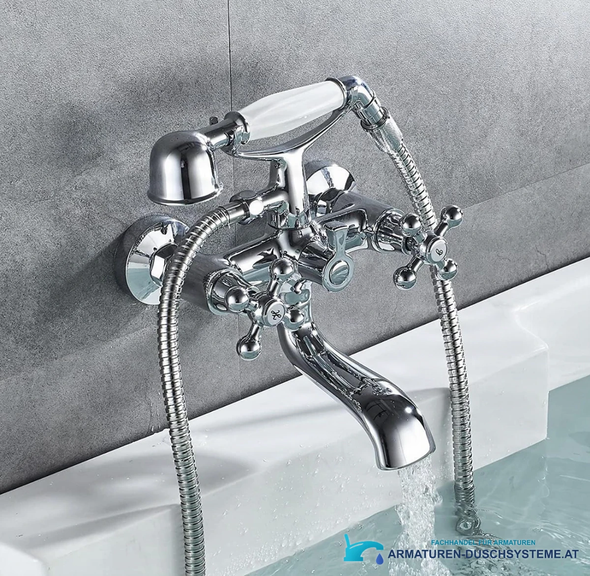 Rustikale Chromarmatur für Bidet UC1143 in glänzendem Chrom