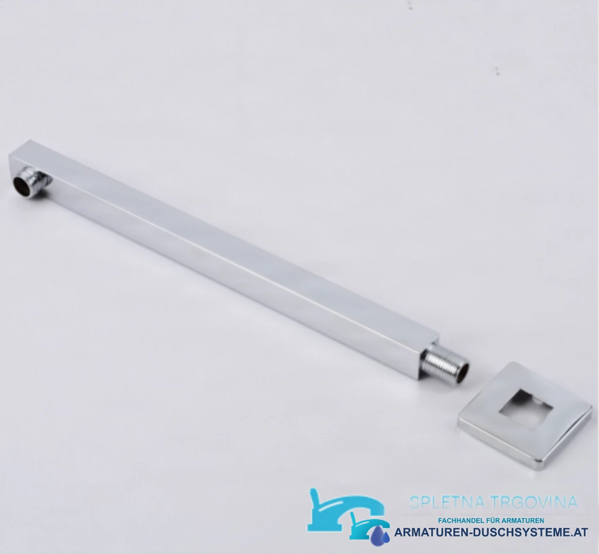 Unterputz-Duschsystem PT94731 — gerader Duscharm mit quadratischer Rosette