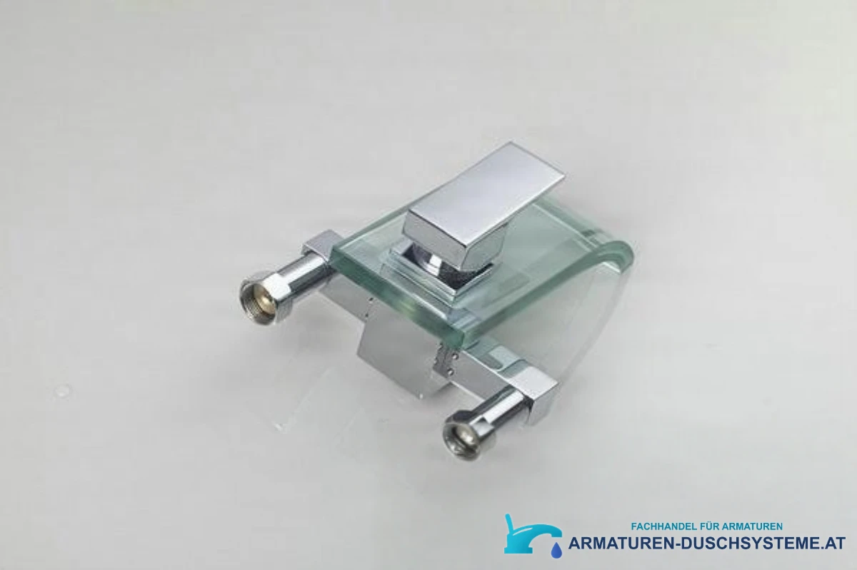 Wandarmatur für die Badewanne aus gehärtetem Glas SK0264 in Chrom