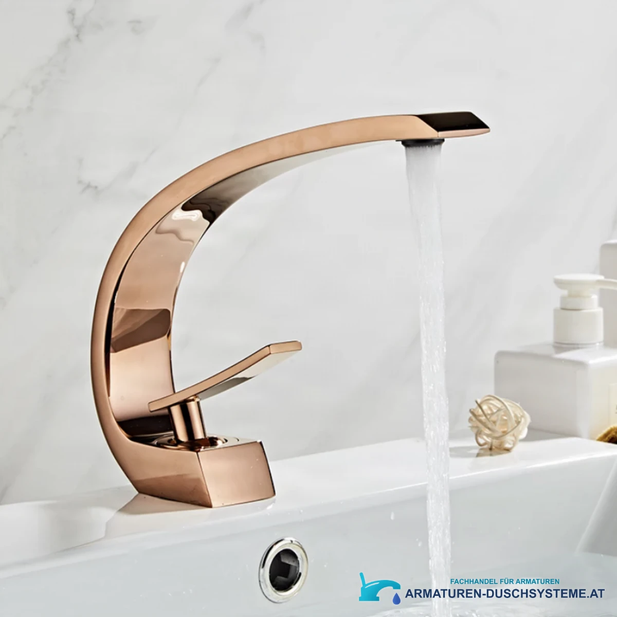Sehr moderne Waschtischarmatur GB1424-zs in glänzendem Roségold