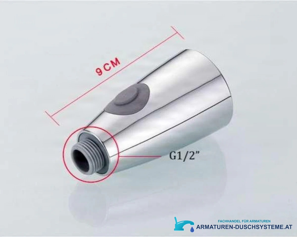 Spezifikationen des Küchenarmatur-Brausekopfs DEL1413: 9 cm und G1/2-Zoll-Gewinde