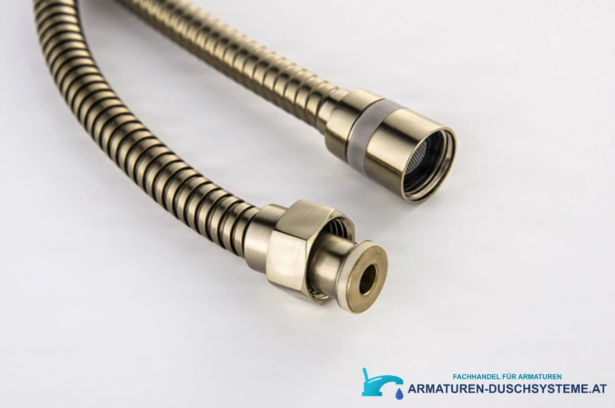 Detail der Schlauchanschlüsse des Aufputz-Duschsystems GT2251