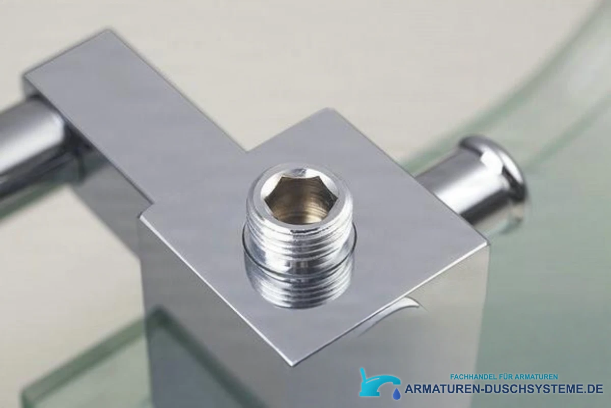 Wandarmatur für die Badewanne aus gehärtetem Glas SK0264 in Chrom