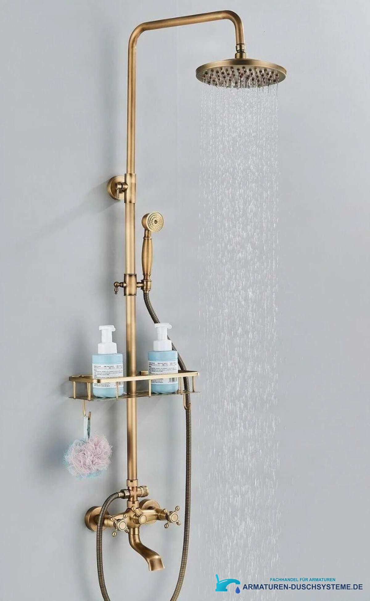 Aufputz-Duschsystem EYN AT1442 woo-3100 im Bad mit Regendusche und Handbrause