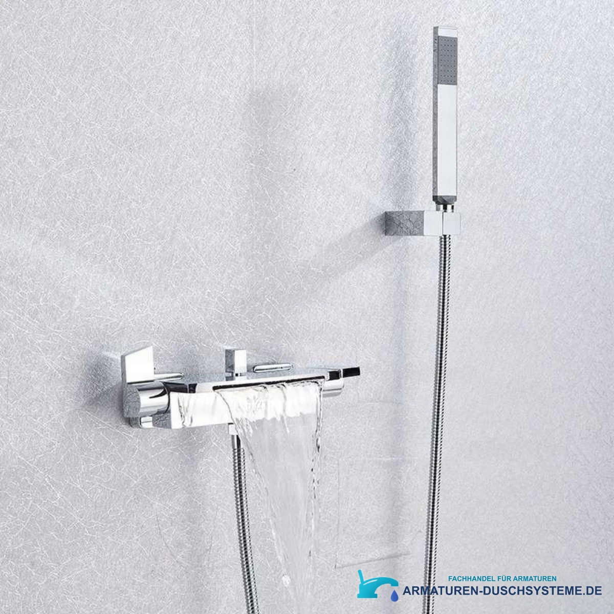 Badewannenarmatur ZP1920 — verchromte Ausführung mit Wasserfallauslauf