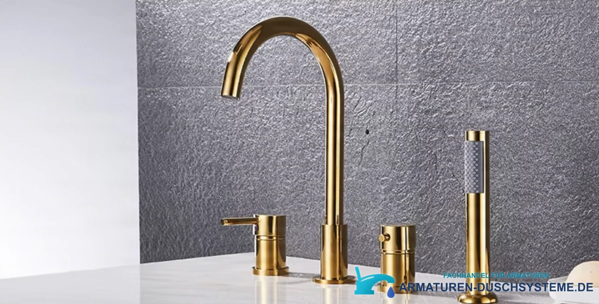 Badewannenarmatur KM1834-bgx in glänzendem Gold