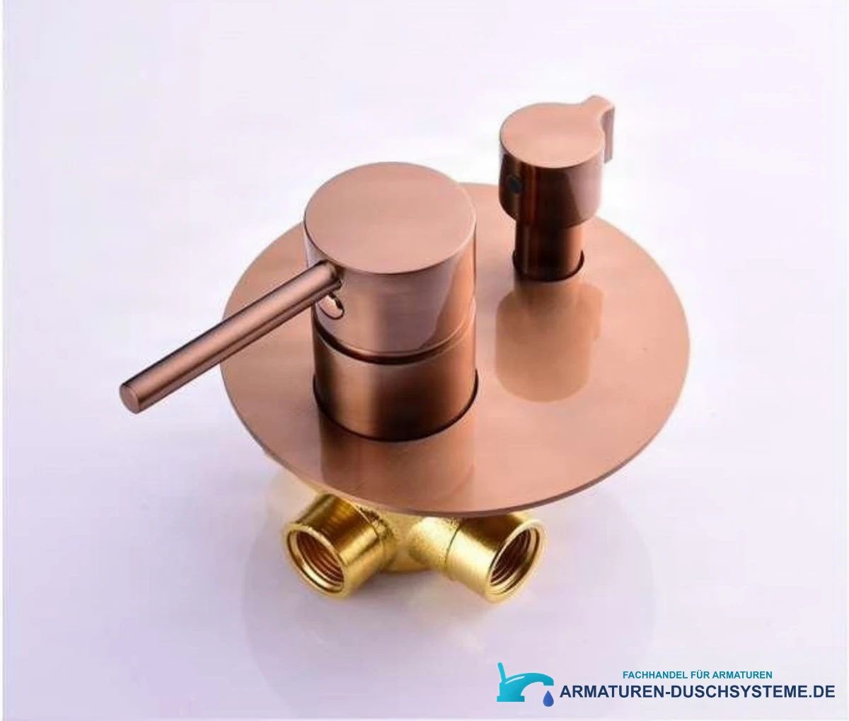 Unterputz-Wandarmatur für die Badewanne CP1551black in glänzendem Roségold