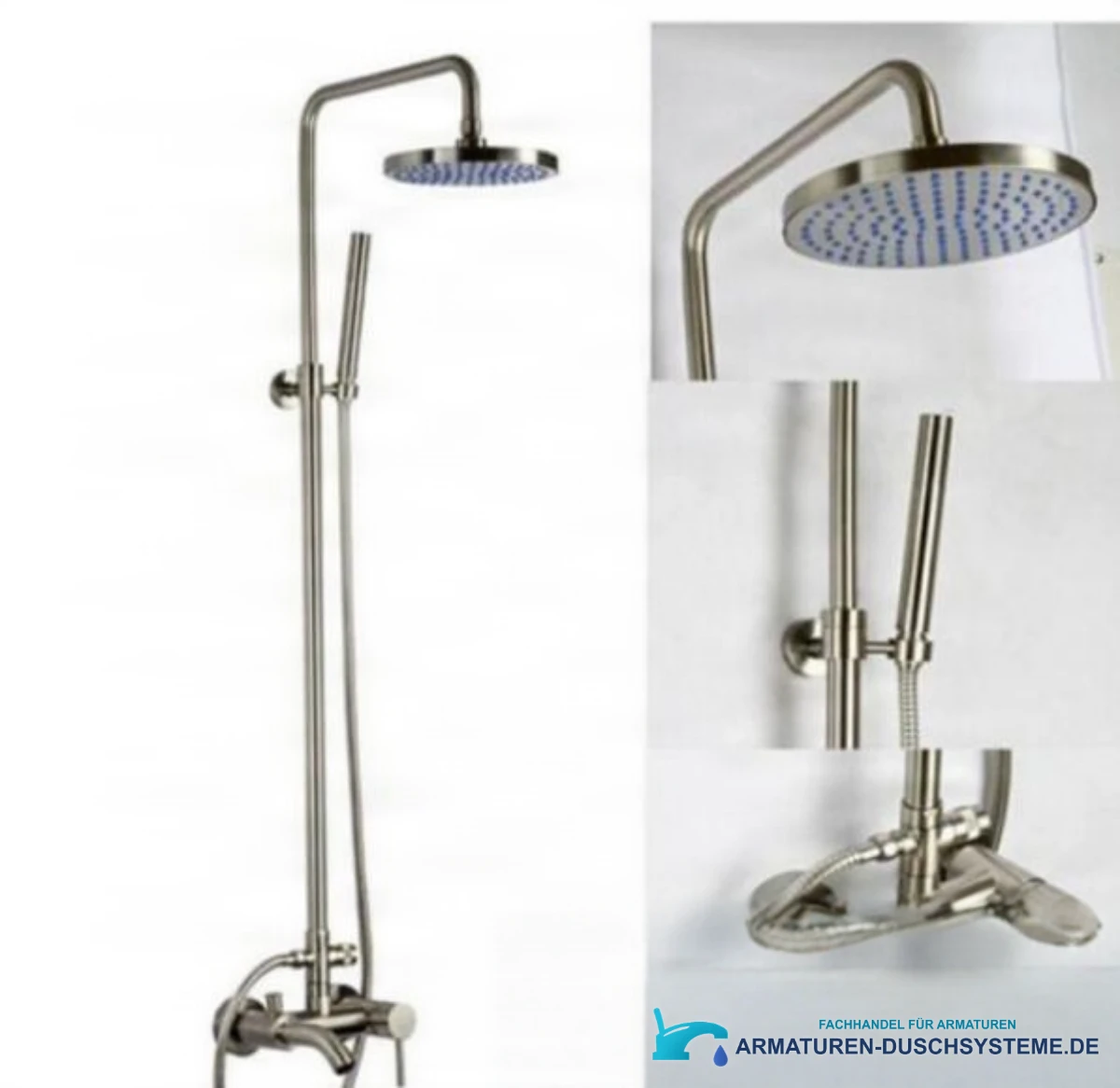 Duschsystem mit mehreren Strahlarten NSN07693 in gebürstetem Nickel