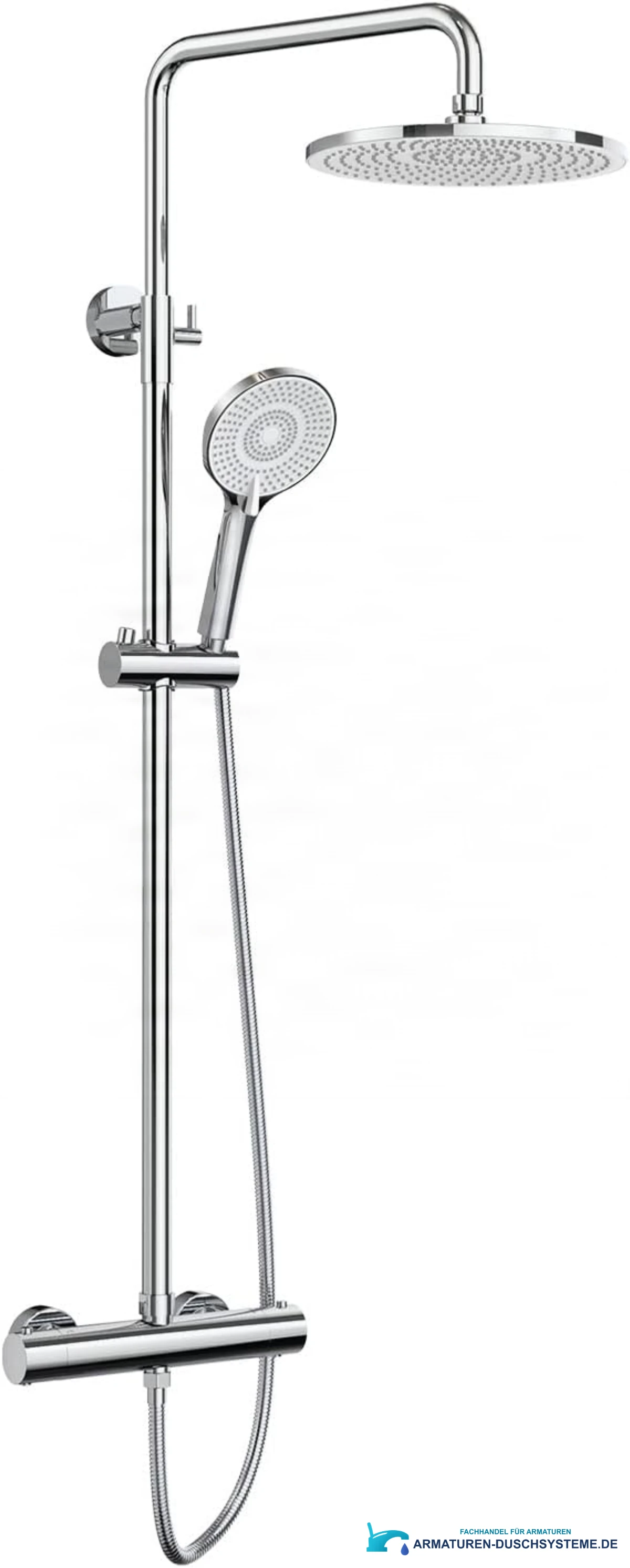 Rainsworth-Duschsystem mit Thermostat ELITE EDITION BSE1603 in glänzendem Chrom