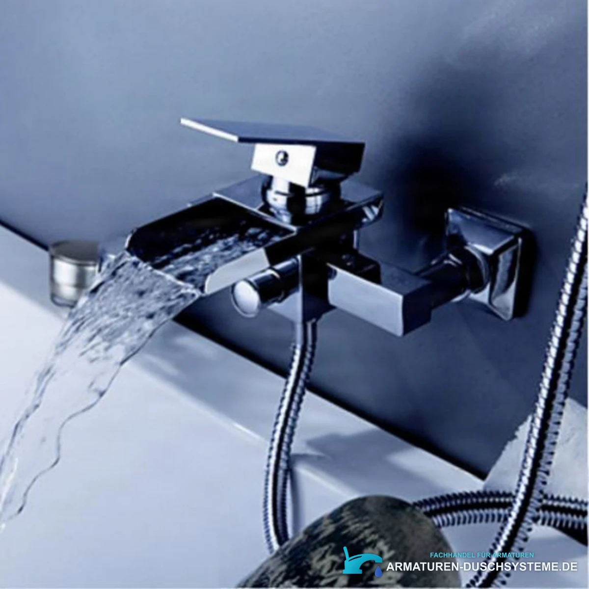 Badewannen-Wandarmatur SK3542 mit laufendem Wasserfallauslauf