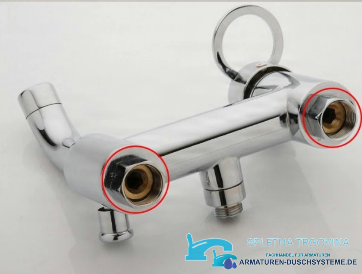Wand-Badewannenarmatur EYN SK2264 in poliertem Chrom