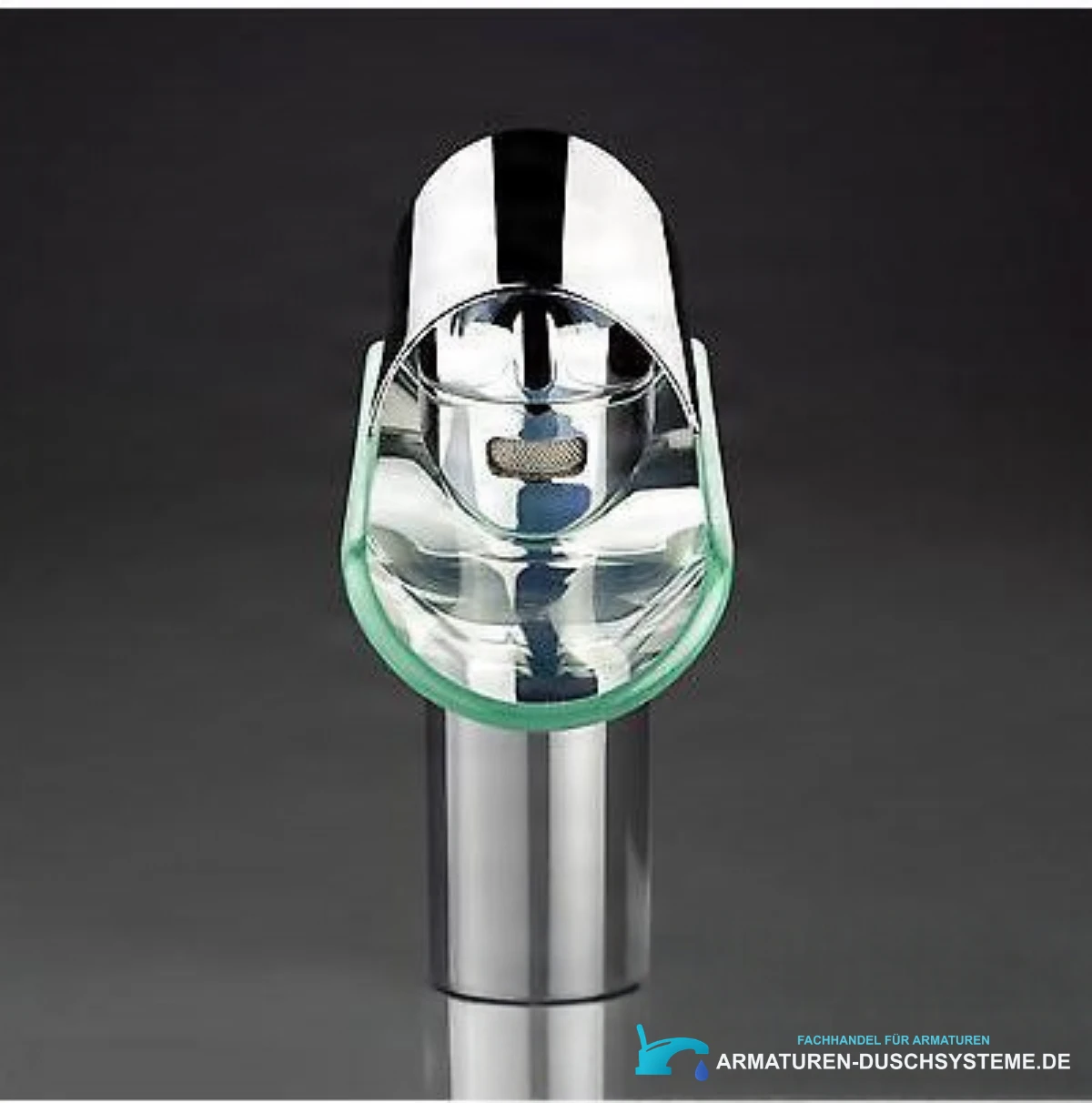 Waschtischarmatur EYN 5007 in Chrom mit transparenter Glasschütte