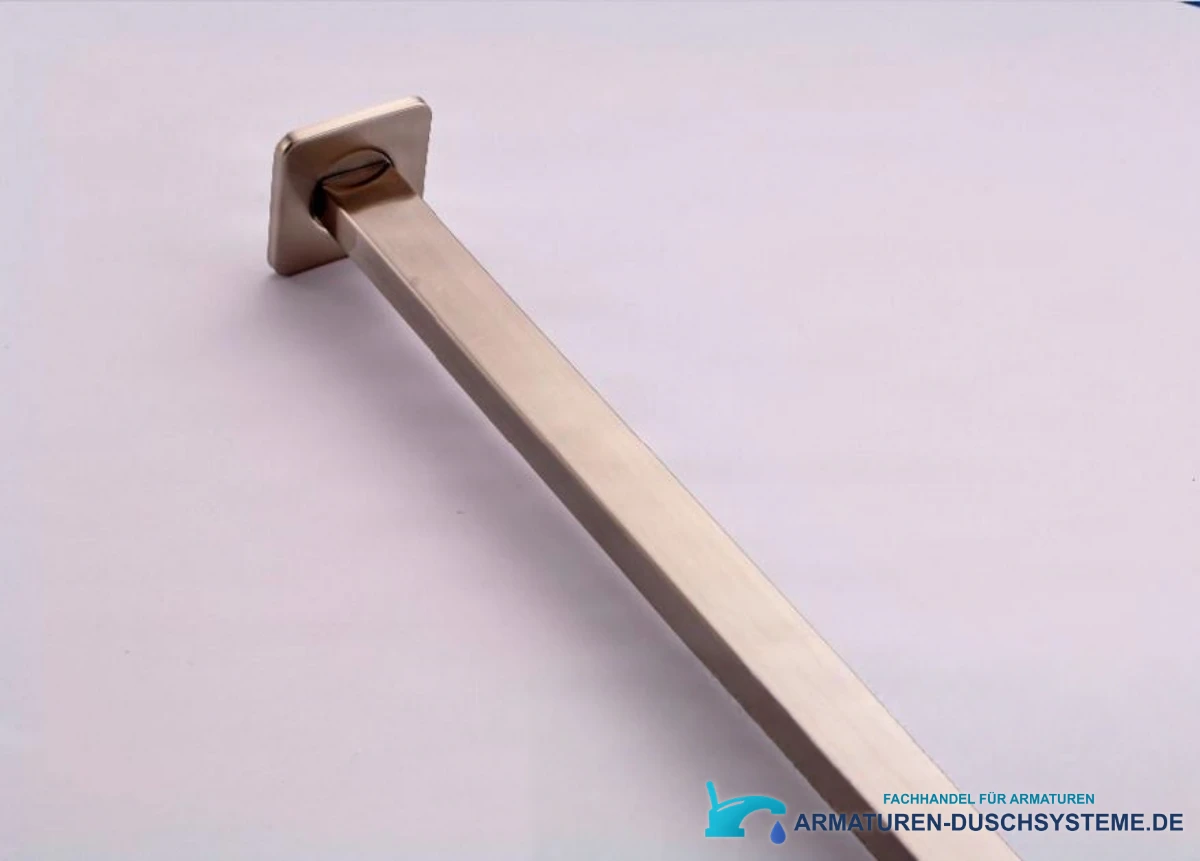 Unterputz-Duschpaneel aus Nickel PT61497 — gerader Brausearm mit Wandplatte