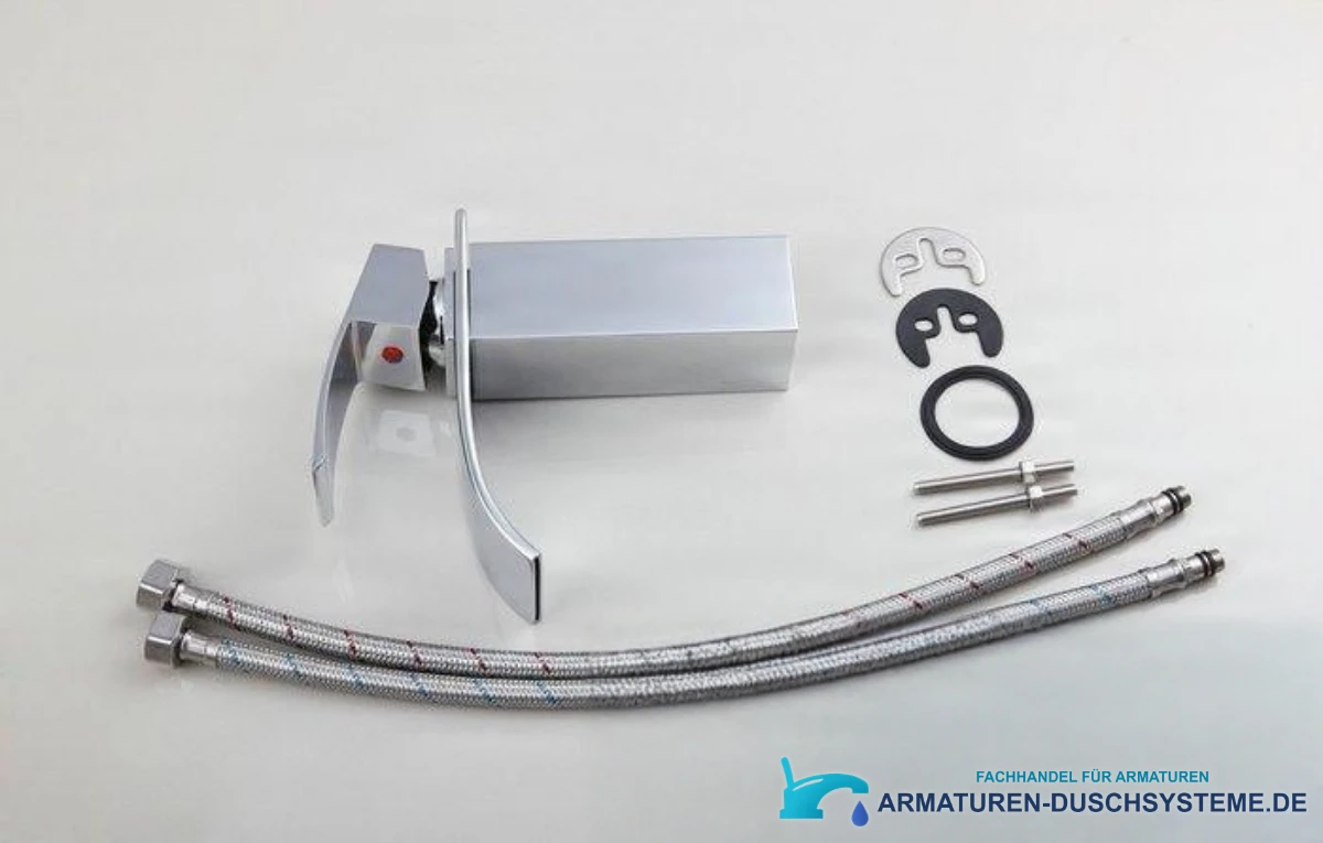 Waschtischarmatur EYN103 mit Anschlussschläuchen und Montagesatz