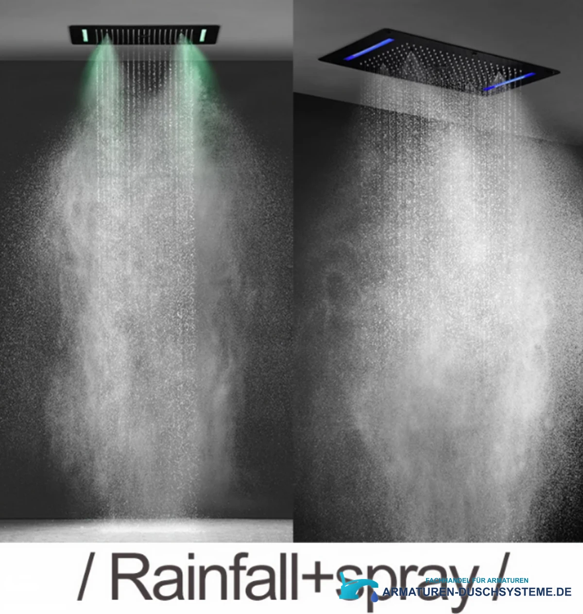 Unterputz-Duschsystem BCS1557 mit Regendusche und seitlichem Sprühnebel