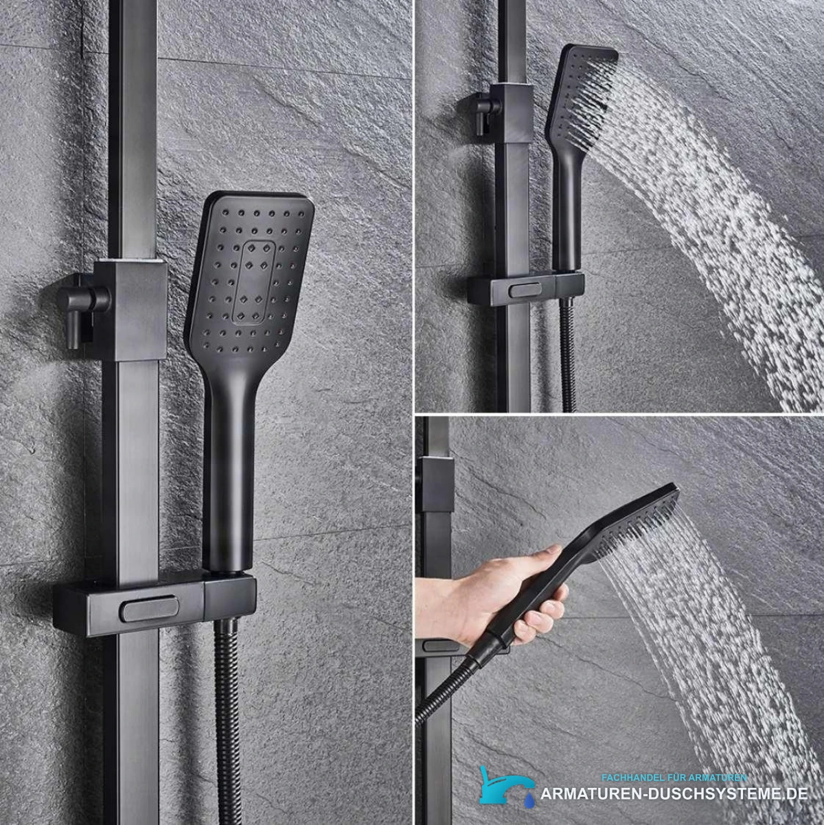 Unterputz-Duschsystem EYN BT1048 – rechteckige Handbrause mit breitem Wasserstrahl