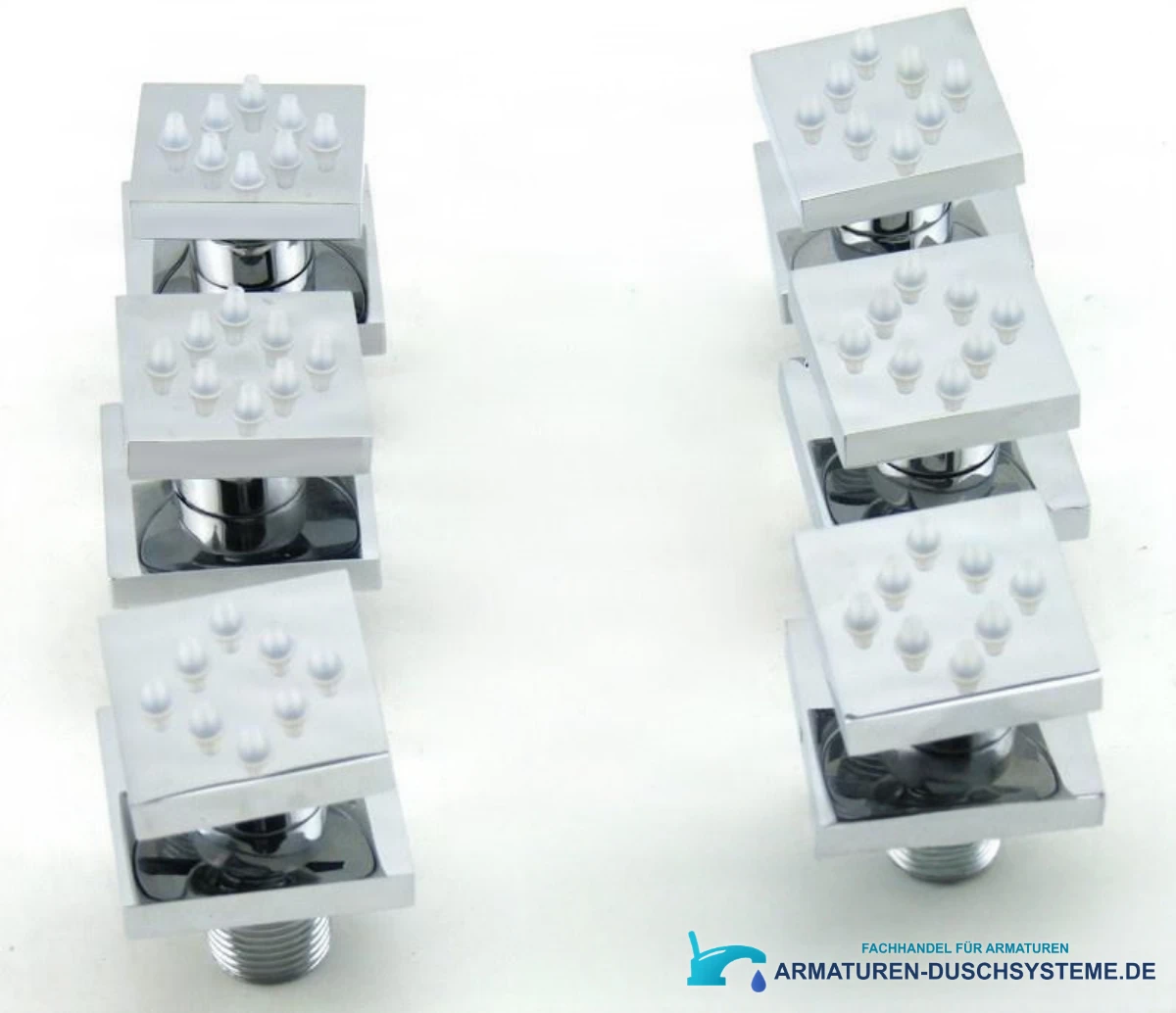 Detail der Massagedüsen des Unterputz-Duschsystems EYN PTS50425