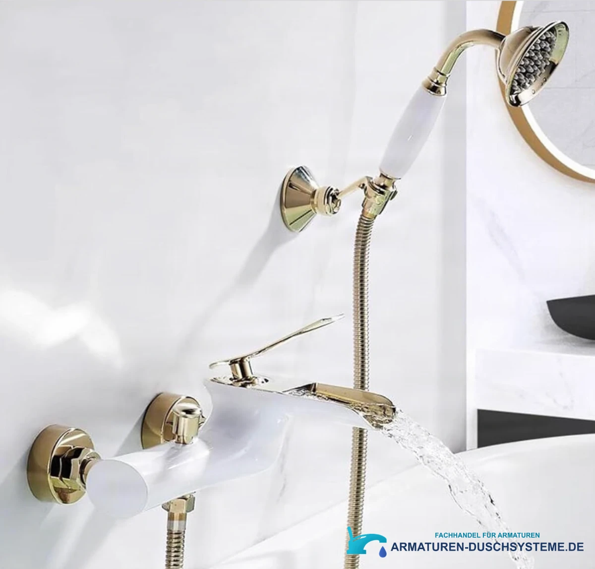 Badewannenarmatur ELITE EDITION BBT1303 im Einsatz an einer weißen Badewanne