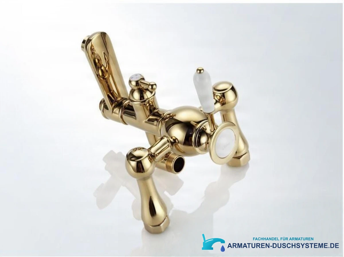 Duschpaneel im klassischen Design woo-1872 in poliertem Goldfinish