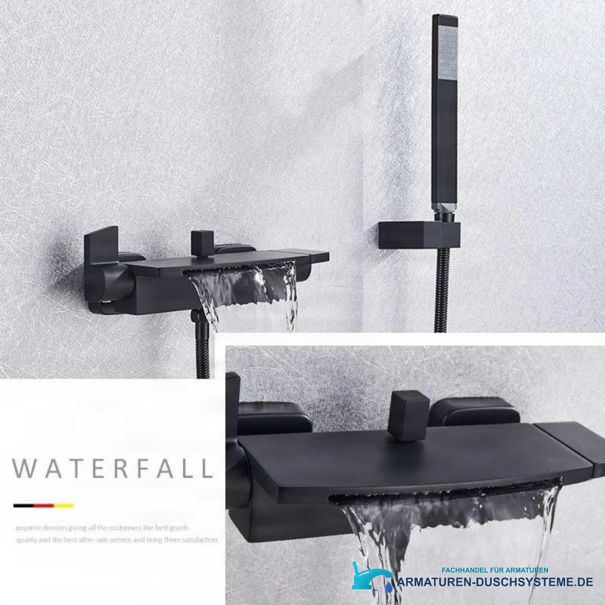 Funktionen der Badewannenarmatur ZP1920: breiter Wasserfallauslauf