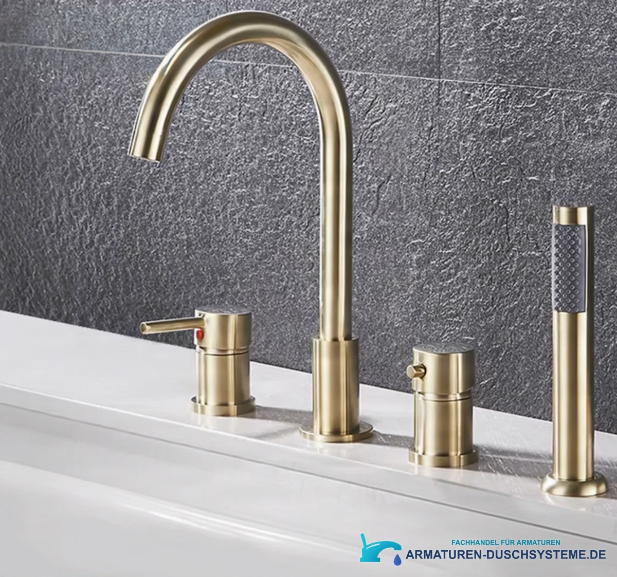 Badewannenarmatur EY KM1834-bgx in gebürstetem Gold