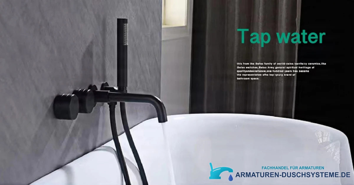 Luxus-Unterputz-Badewannenarmatur BBTC1658 im Einsatz an einer freistehenden Badewanne