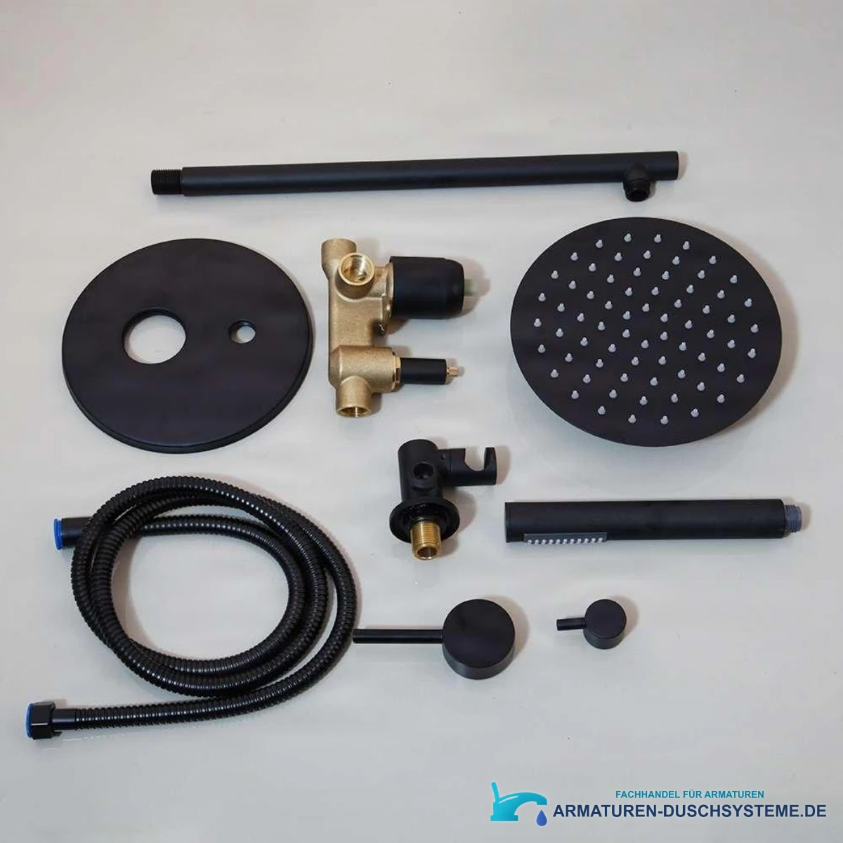 Unterputz-Duschsystem BP1225 mit Kopfbrause, Handbrause, Schlauch und Armatur