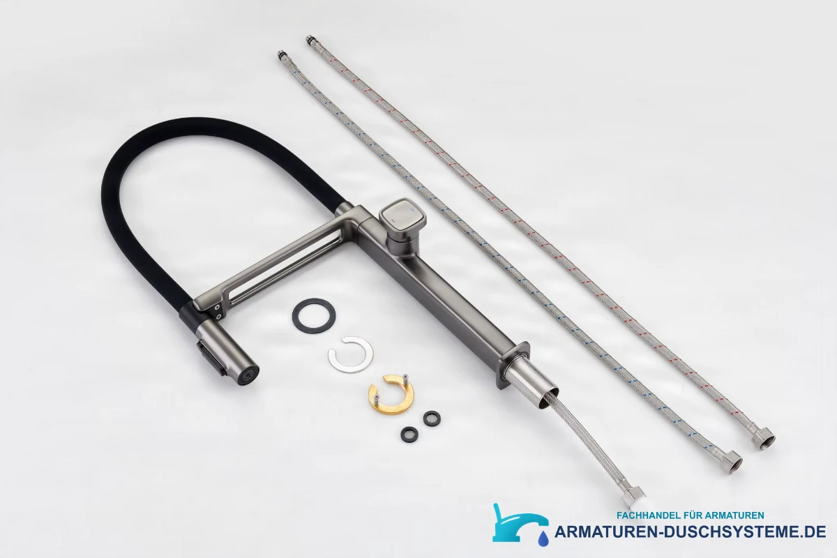 3-in-1-Küchenarmatur ELITE EDITION KF1689 mit Anschlussschläuchen und Montagesatz