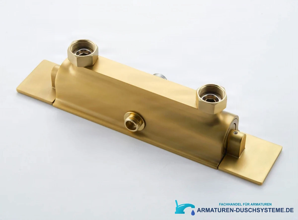 Detail der Wandanschlüsse des Aufputz-Duschsystems ELITE EDITION BSE1419
