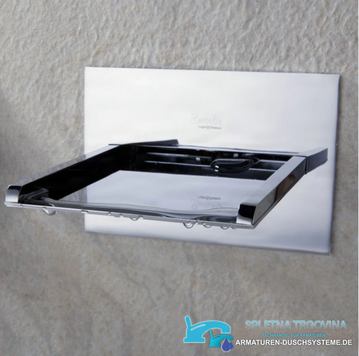 Detail des Wasserfallauslaufs der Unterputz-Badewannenarmatur PSK7917