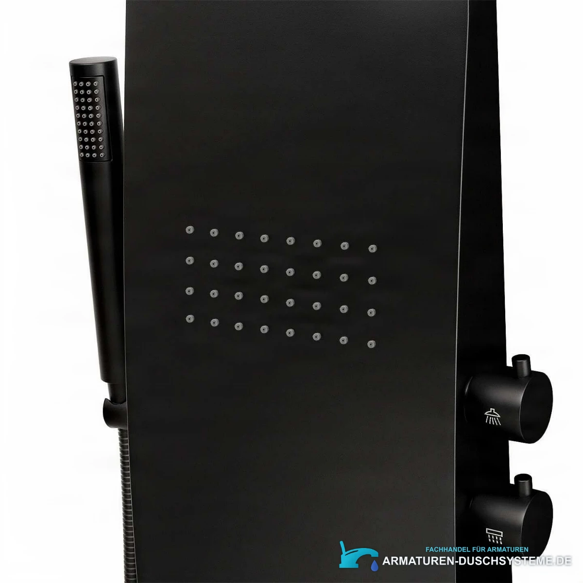 Luxuriöses thermostatisches Duschpaneel ELITE SP1058 in Mattschwarz