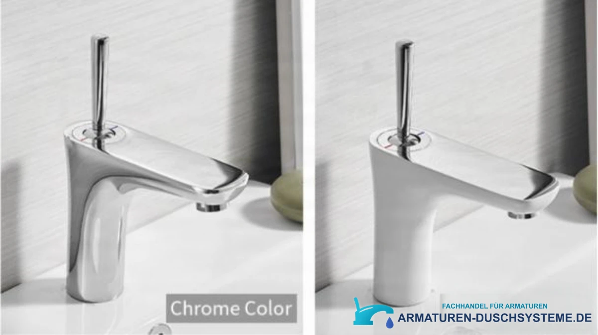 Elegante Badarmatur BKK1306 in Varianten: Chrom und Weiß mit Chrom