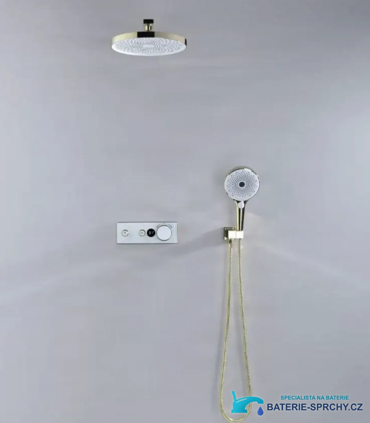 Podomítkový termostatický sprchový systém ELITE EDITION BCS1603 s displejem ve více barevných provedeních