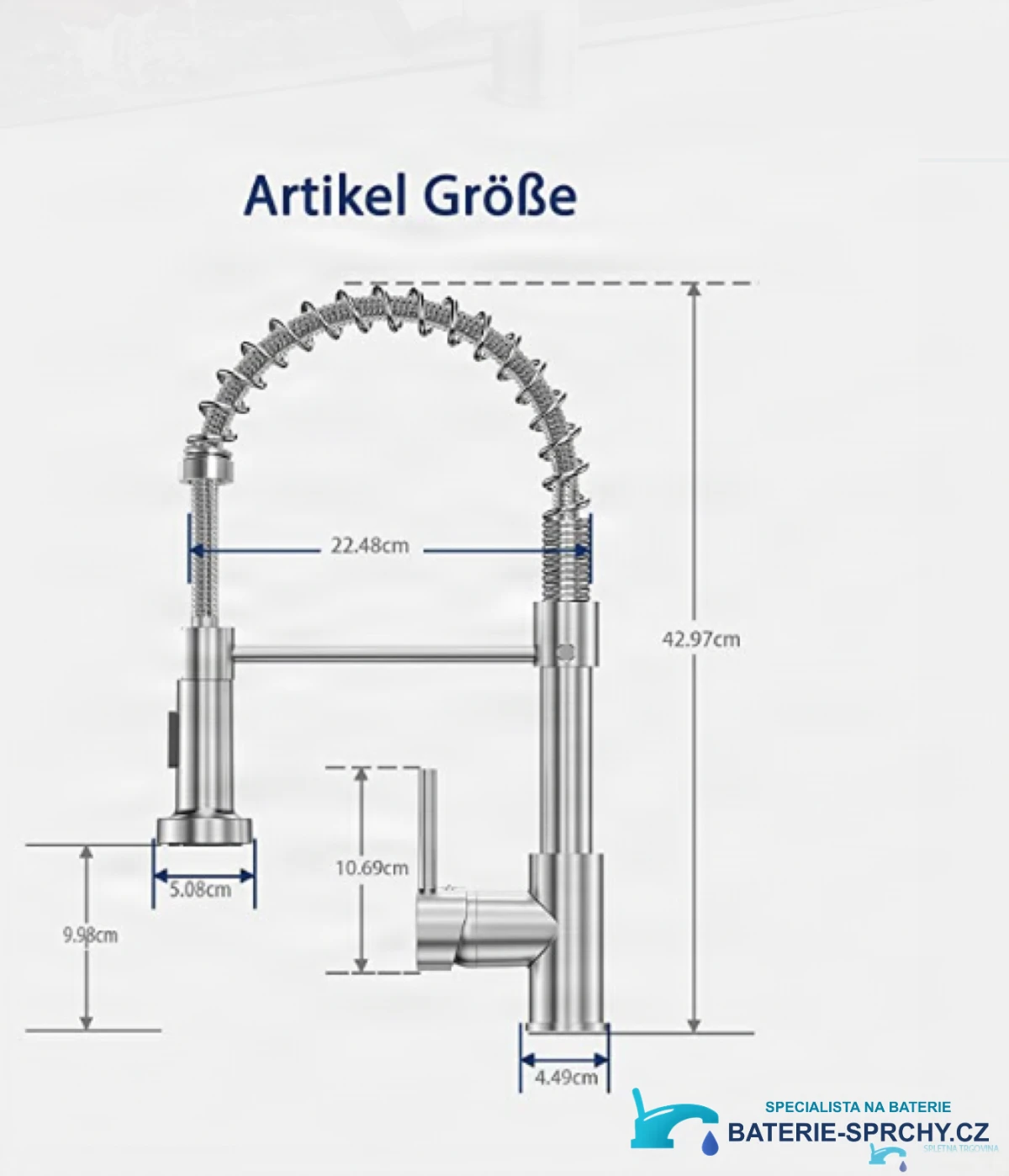 Technický výkres baterie NT1437 s výškou 42,97 cm a šířkou 22,48 cm
