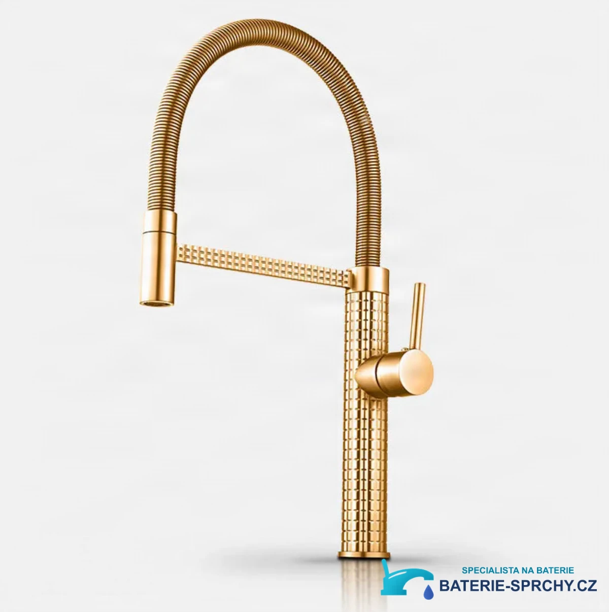 Elegantní kuchyňská baterie KS1220 v lesklém zlatém provedení