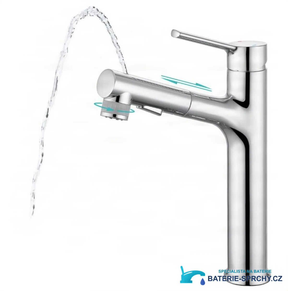 Funkce výsuvné koupelnové baterie IZK1444 v chromu