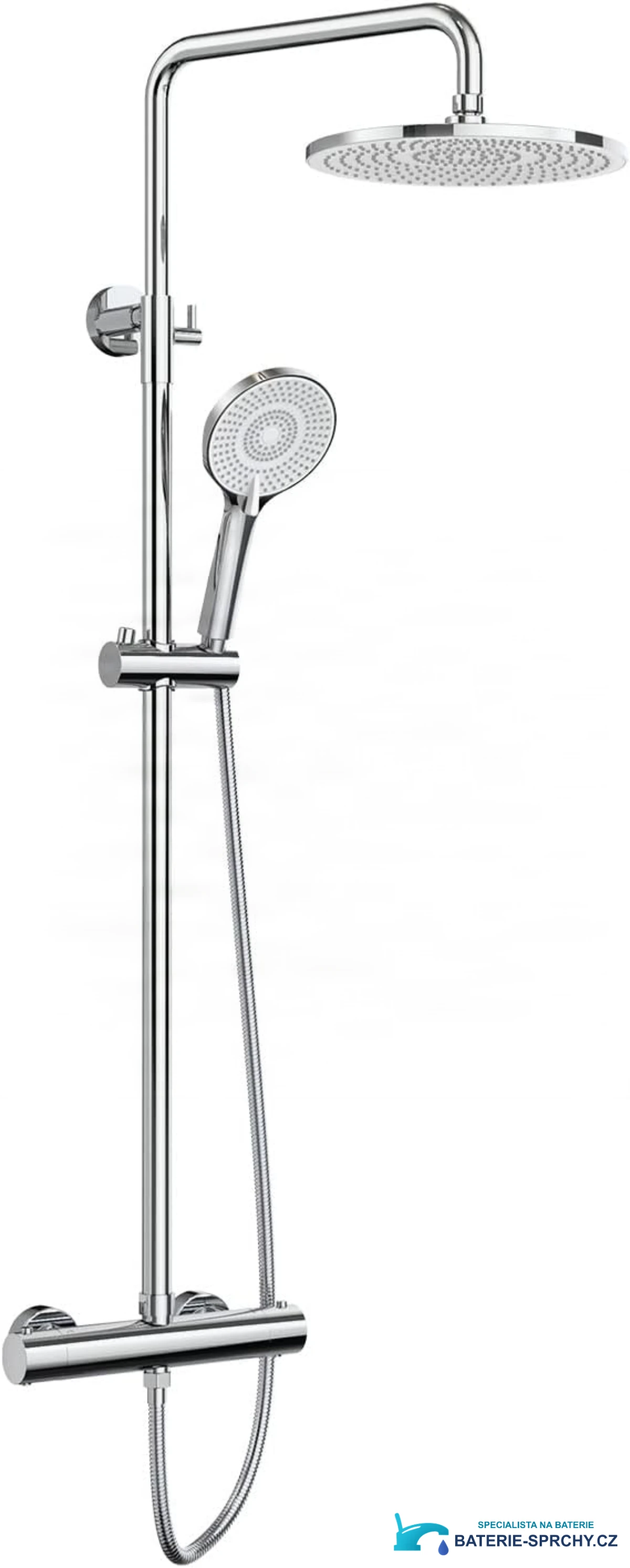 Sprchový systém Rainsworth s termostatem ELITE EDITION BSE1603 v lesklém chromu