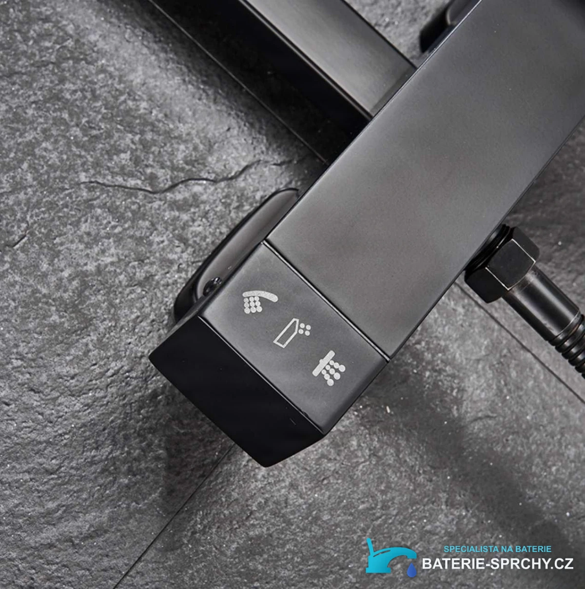 Detail voliče funkcí sprchového systému EYN BT1048
