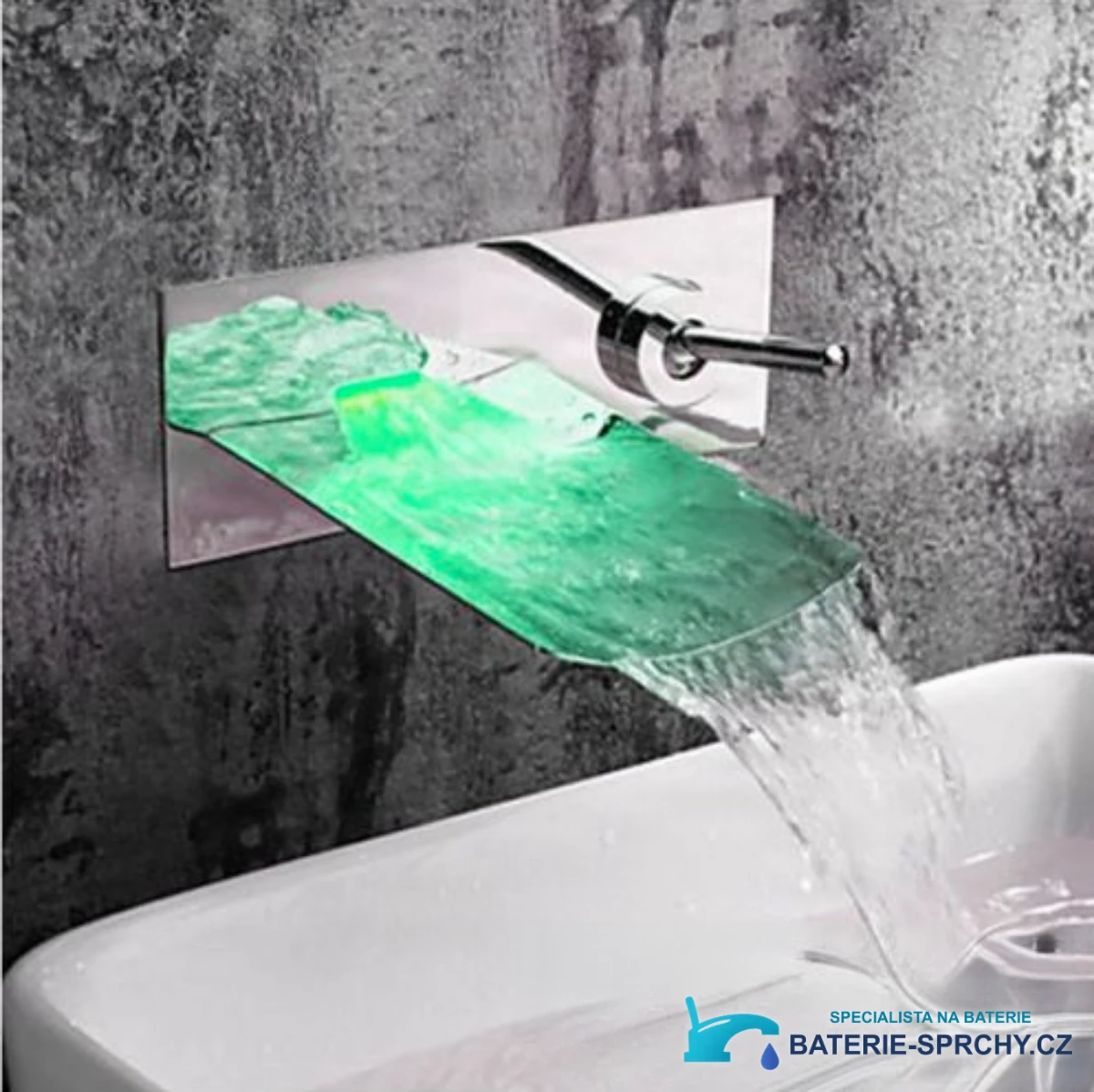 LED nástěnná baterie EYN SK 0559 woo-1532 u bílého umyvadla