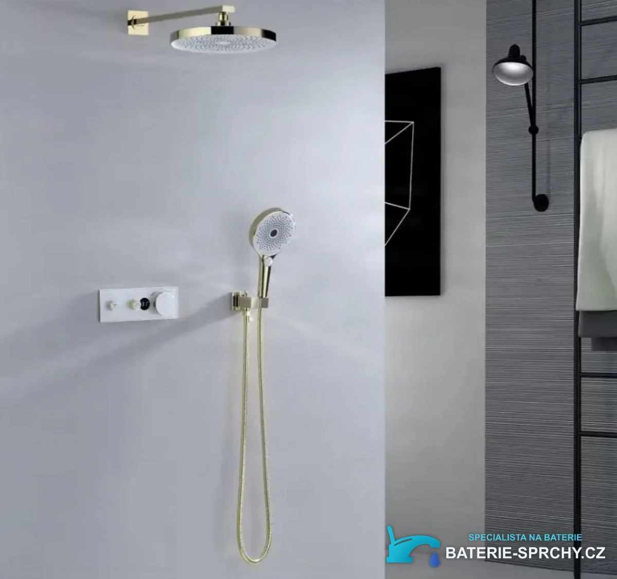 Podomítkový termostatický sprchový systém ELITE EDITION BCS1603 s displejem ve více barevných provedeních